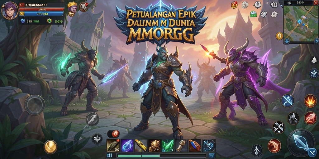 Tangkapan layar gameplay DEWANAGA77 menunjukkan aksi seru di dunia MMORPG.
