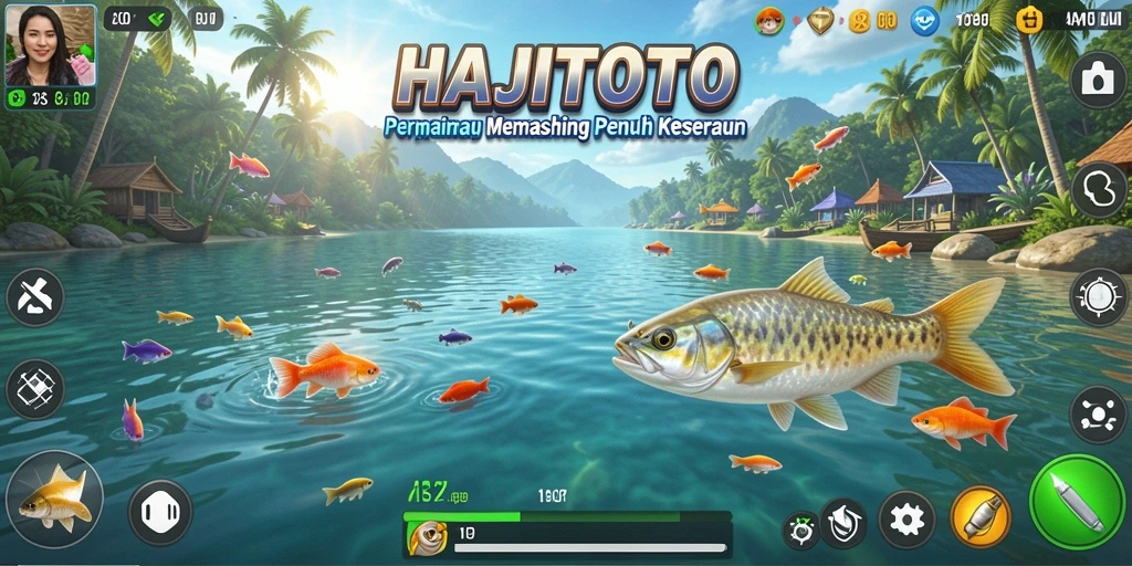 Gameplay HAJITOTO menampilkan pengalaman memancing yang seru dan menantang.