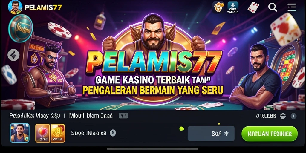 Tampilan menarik dari gameplay seru PELAMIS77 di kasino.