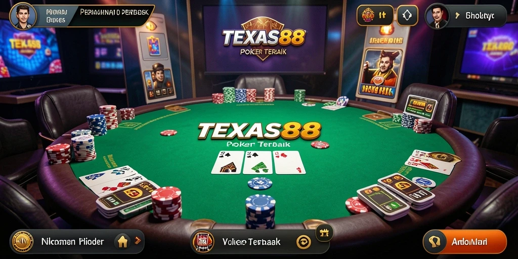 Tampilan screenshot TEXAS88 menampilkan aksi poker yang mendebarkan.